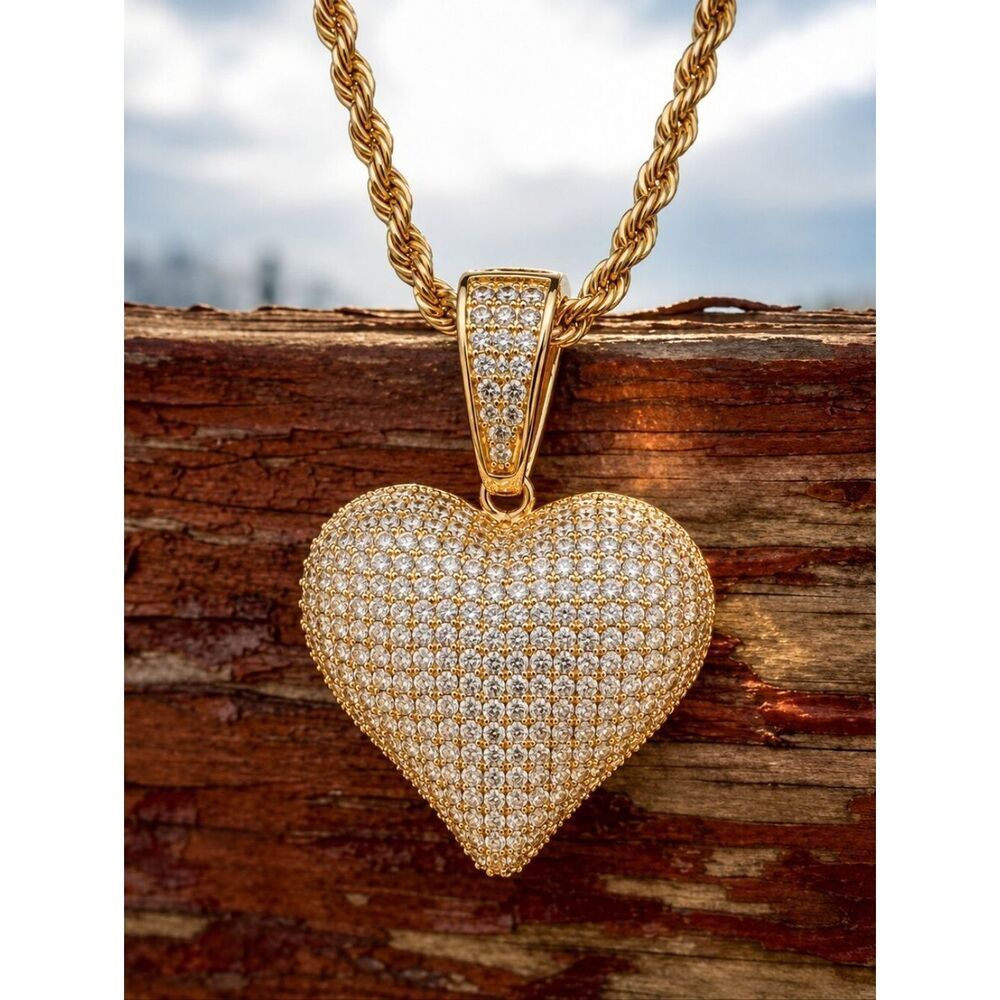Iced Out Heart Necklace 